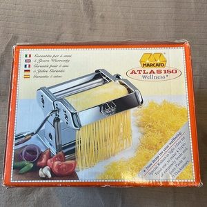 - AS IS: SEE FLAWS. Older Marcato Atlas 150 Pasta Machine Made In Italy.